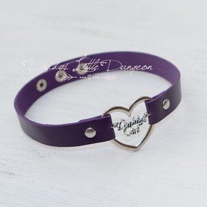 Purple Daddy's Girl Charm Heart Day Collar Lolita Choker for Cosplay